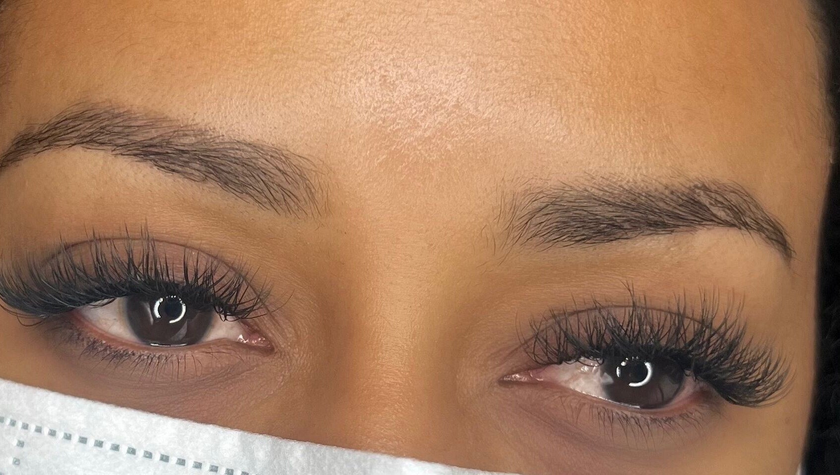 Close-up of refined lash extensions at Kanerrie Refine Glow, Port of Spain, Port of Spain Corporation, TT.