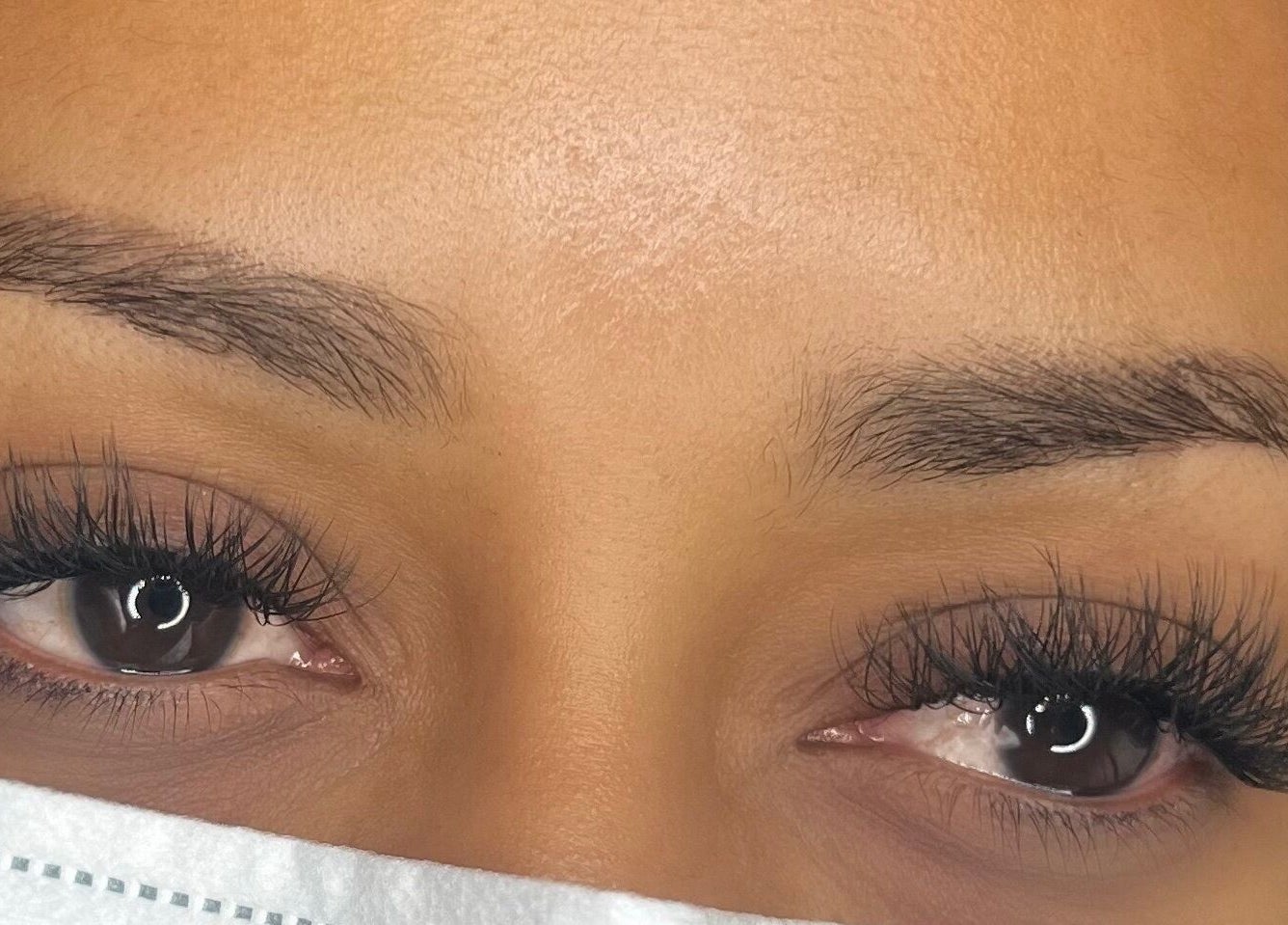 Close-up of refined lash extensions at Kanerrie Refine Glow, Port of Spain, Port of Spain Corporation, TT.