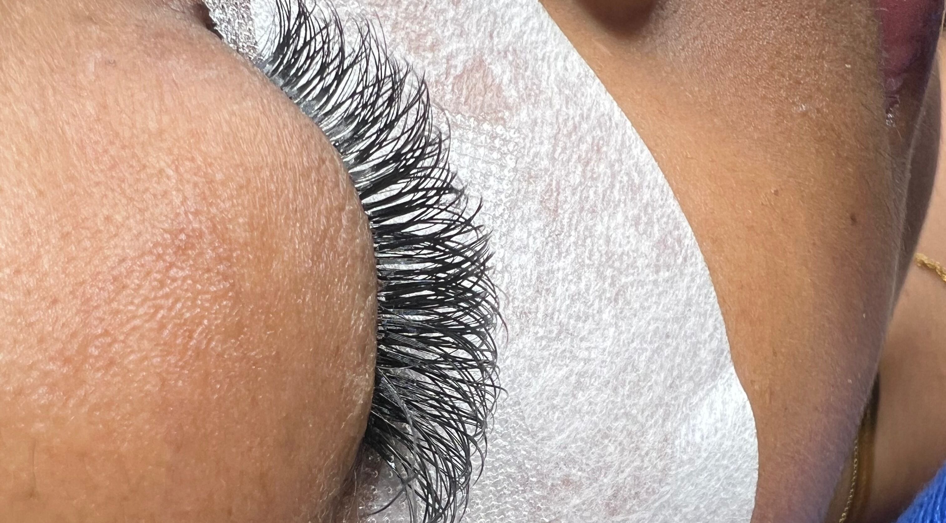 Close-up of lash extensions at Kanerrie Refine Glow, Port of Spain, Port of Spain Corporation, TT.