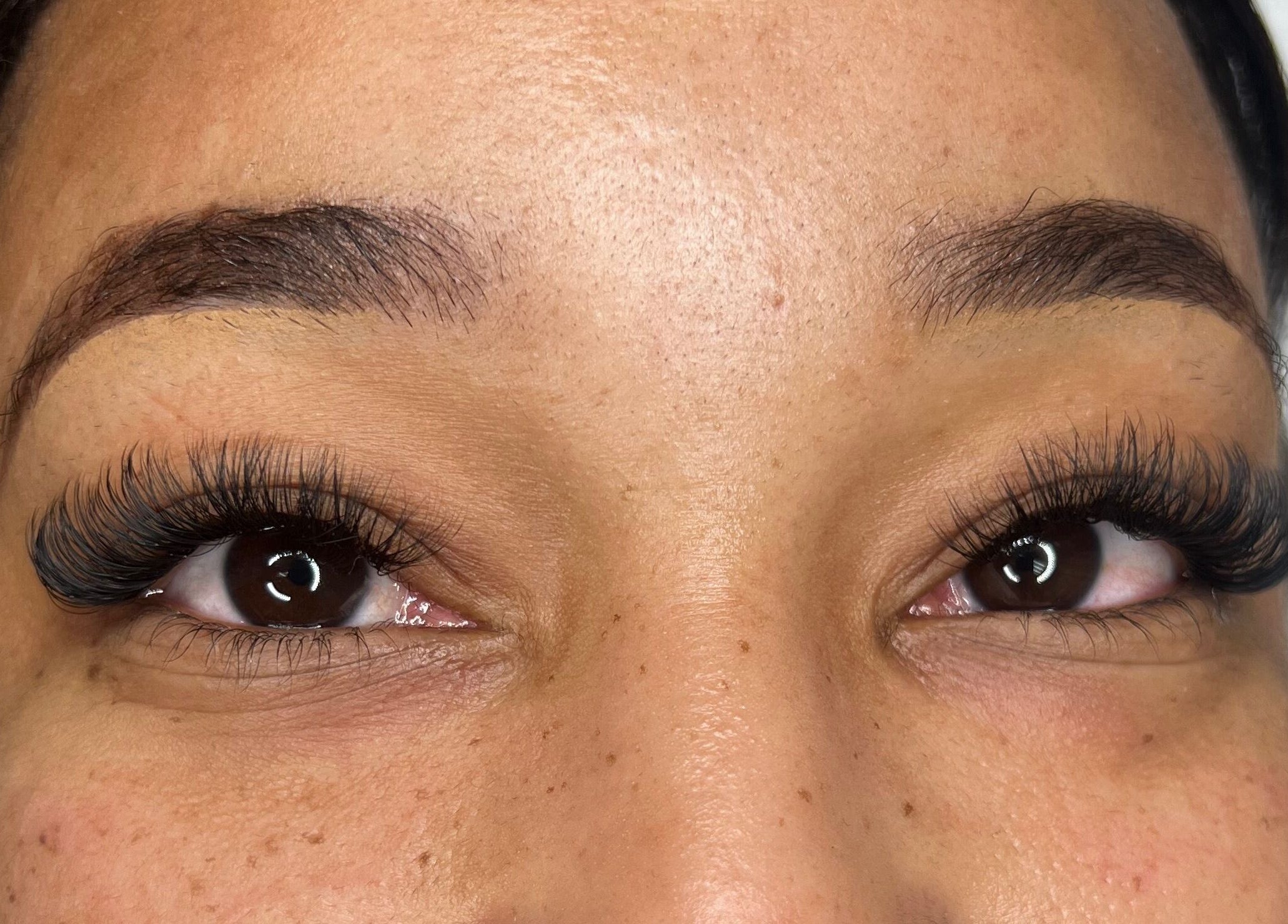 Close-up of expertly crafted eyelashes at Kanerrie Refine Glow, Port of Spain, Port of Spain Corporation, TT.