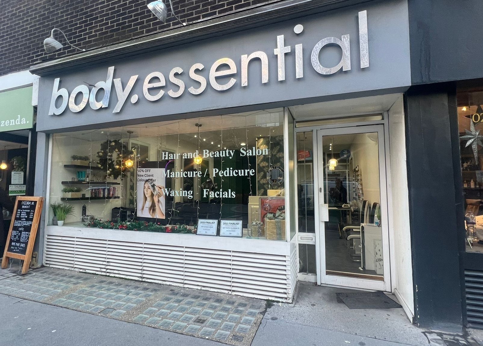 Front view of 8 Harrow place beauty salon in London, England, GB, showcasing stylish modern exterior.