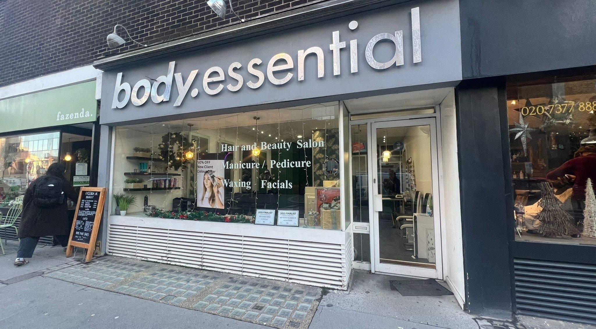 Front view of 8 Harrow place beauty salon in London, England, GB, showcasing stylish modern exterior.