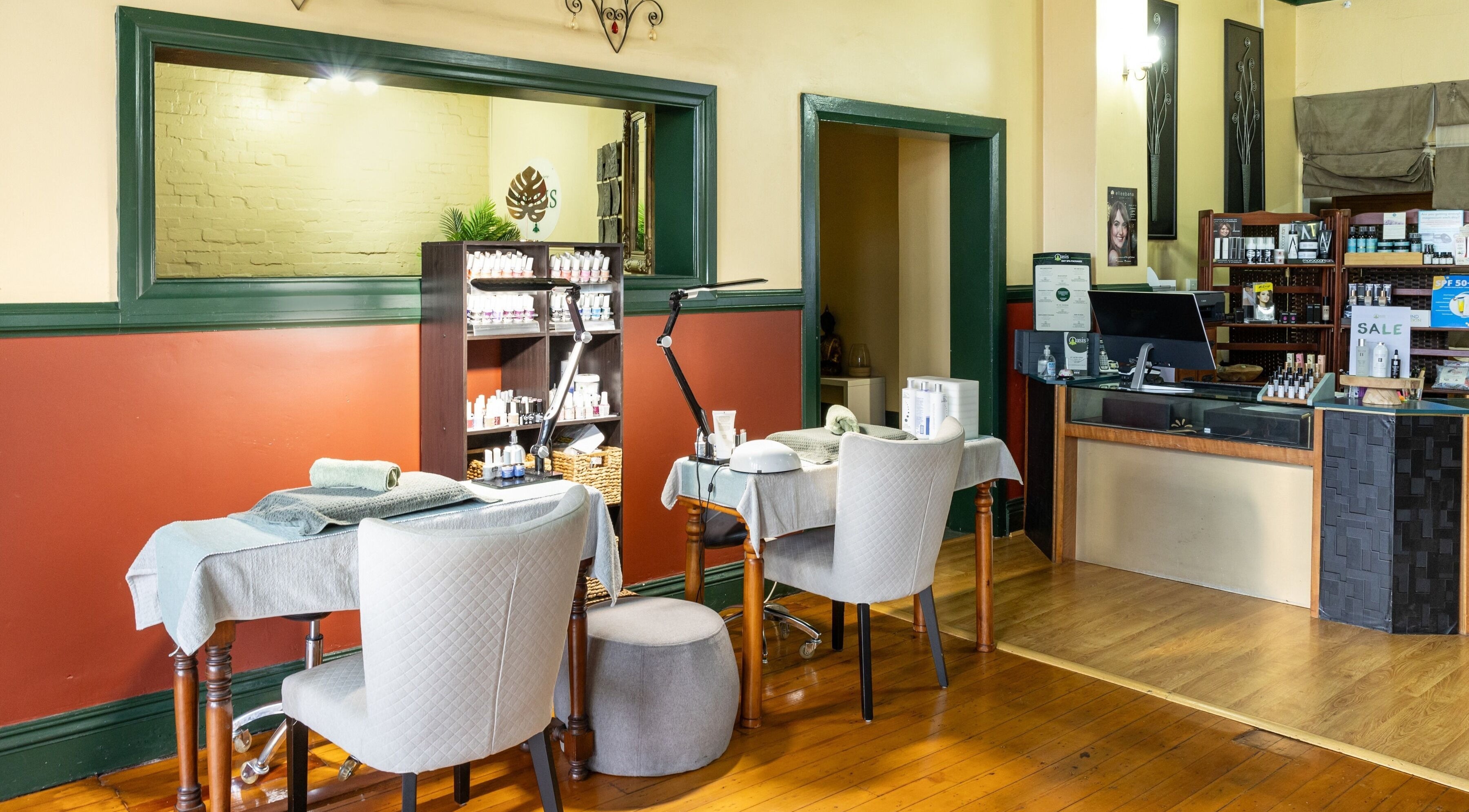 Relaxing interior of Oasis Health and Beauty Day Spa in Toowoomba City, Queensland, AU.