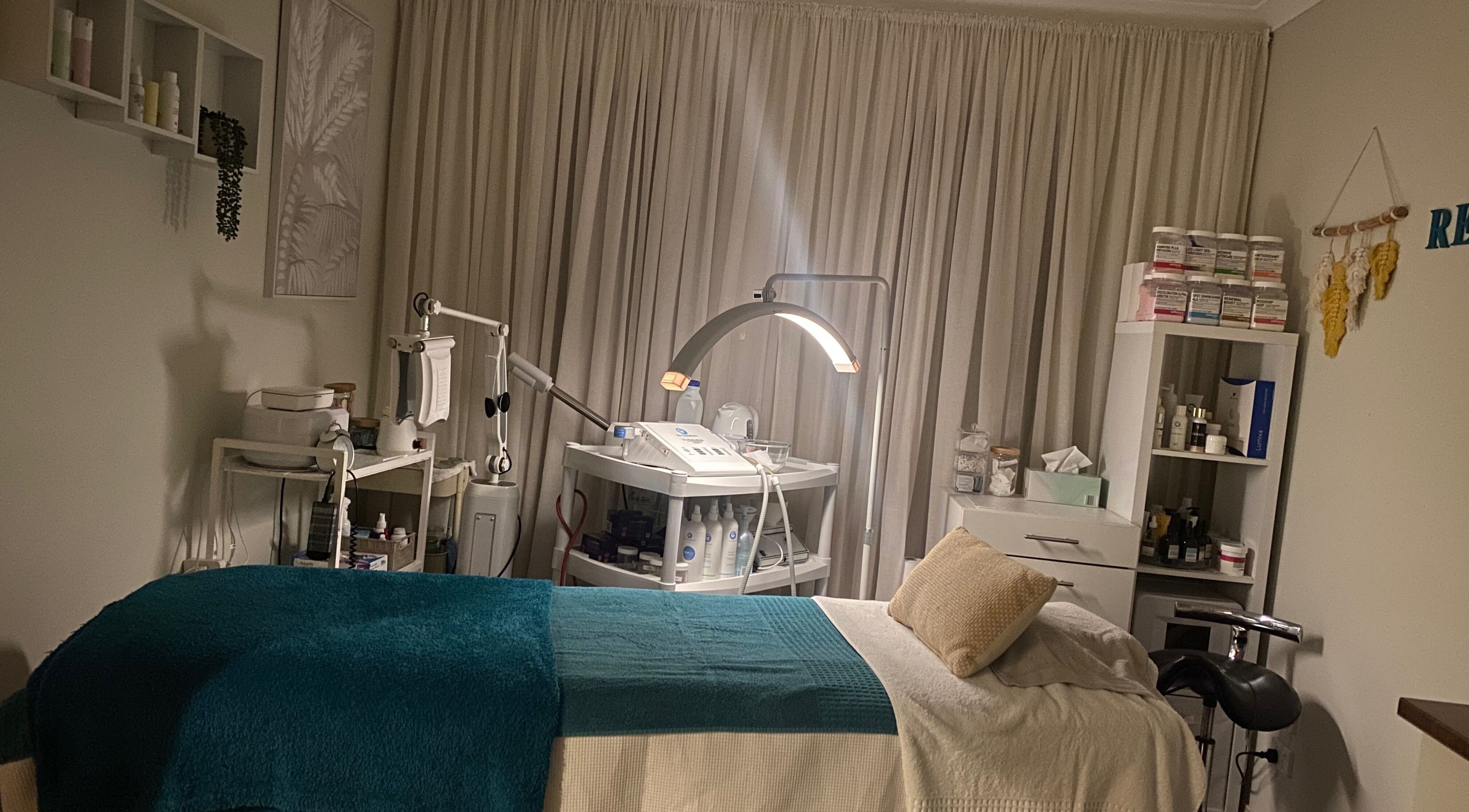 Cozy treatment room at Eternal Skin & Beauty in Melbourne, Victoria, AU with elegant decor.