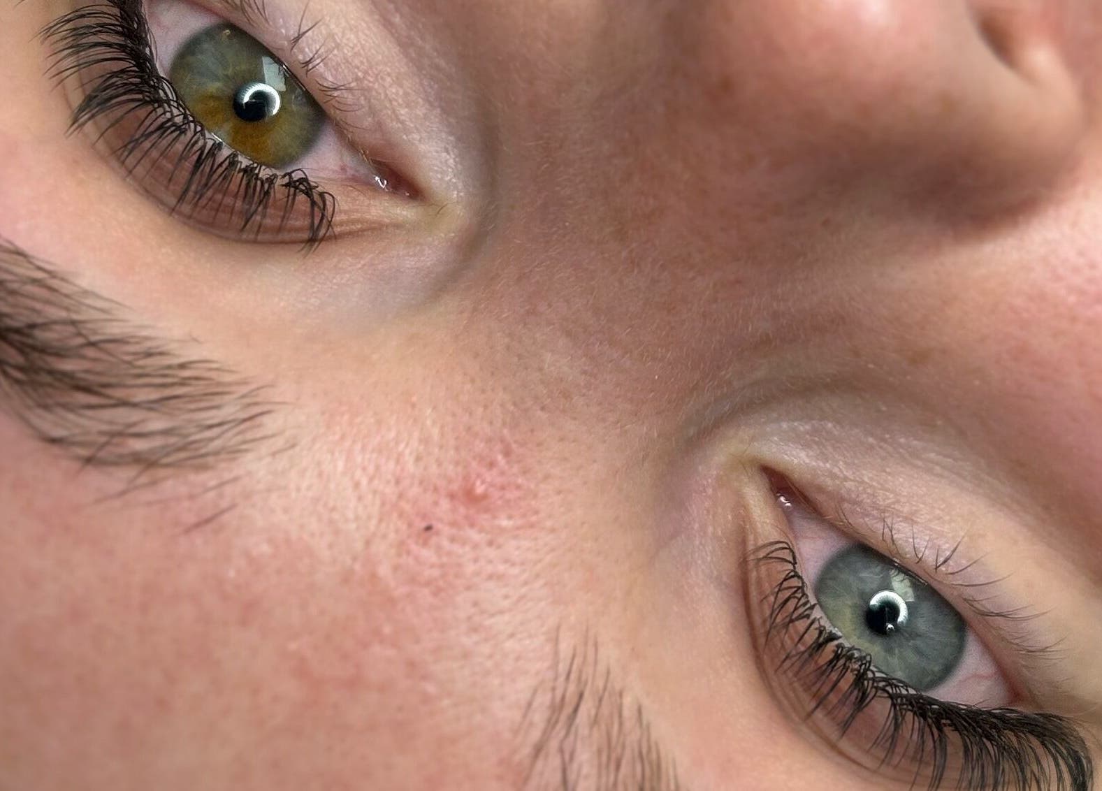 Close-up of beautifully enhanced lashes at Blooms Lash Studio, Royal Tunbridge Wells, England, GB.