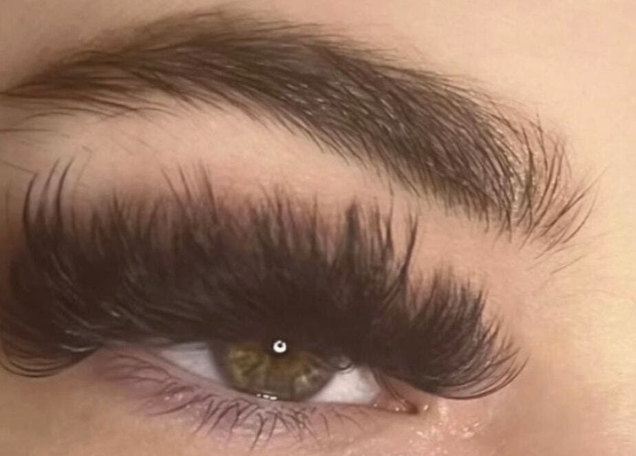 Lush eyelash extensions at Beauty by Golden Shells, Leeds, England, GB, showcasing expert beauty services.