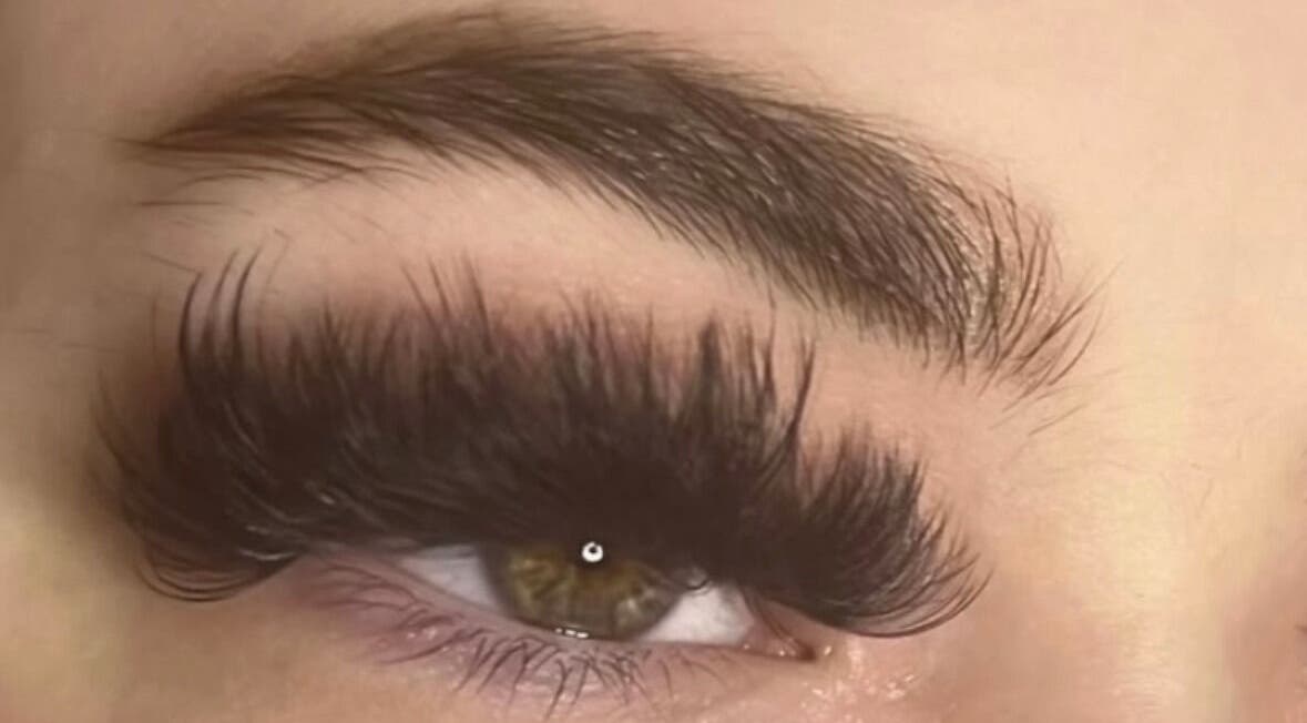 Lush eyelash extensions at Beauty by Golden Shells, Leeds, England, GB, showcasing expert beauty services.