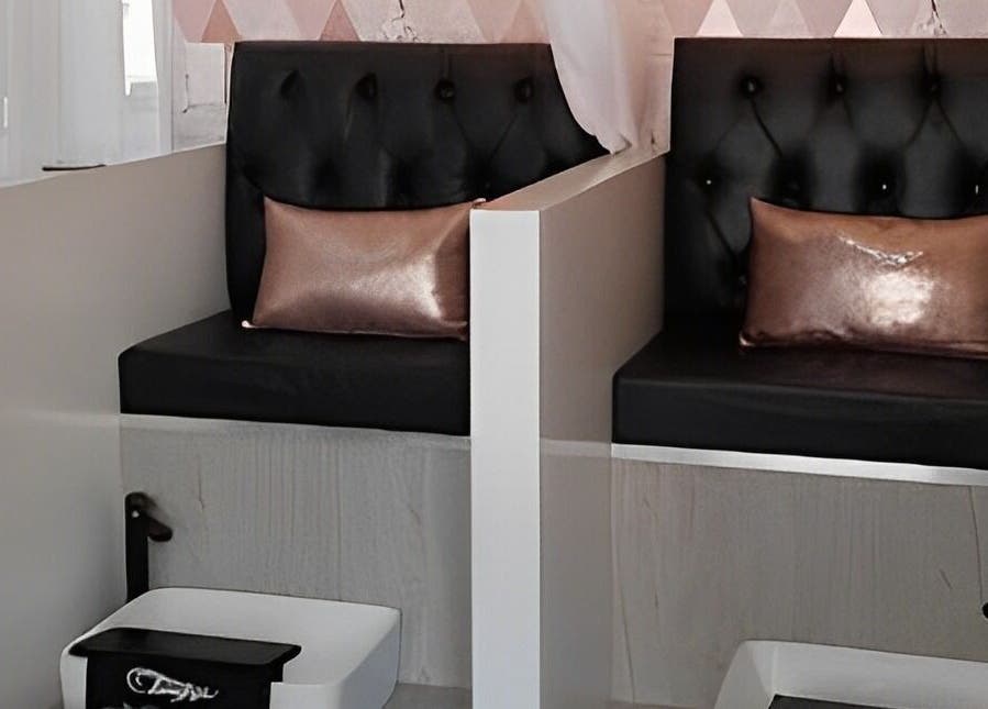 Luxurious pedicure seating at Femme Aesthetics, Pretoria, Gauteng, ZA, showcasing comfort and style.