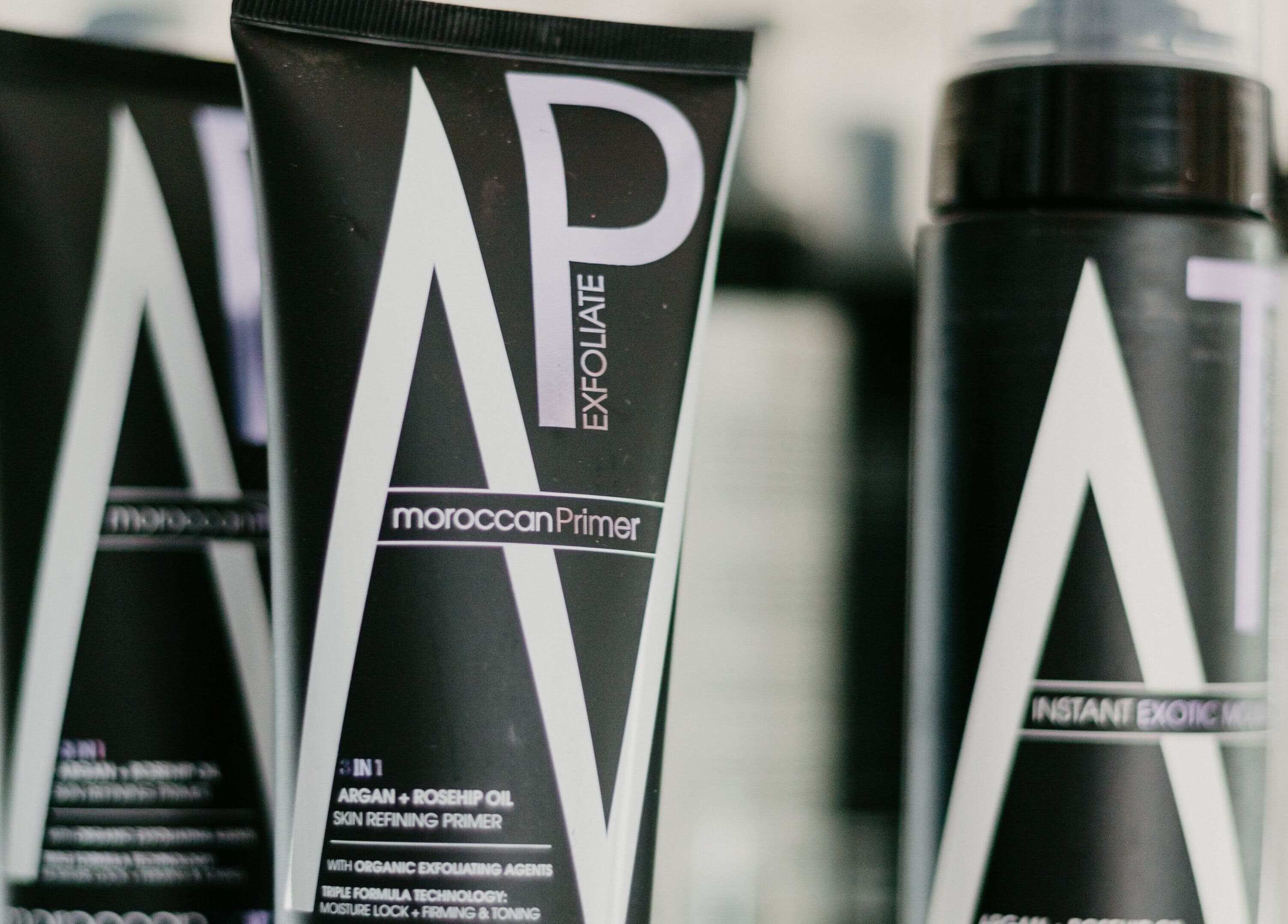 A display of skincare products at Femme Aesthetics, Pretoria, Gauteng, ZA, highlighting self-care essentials.