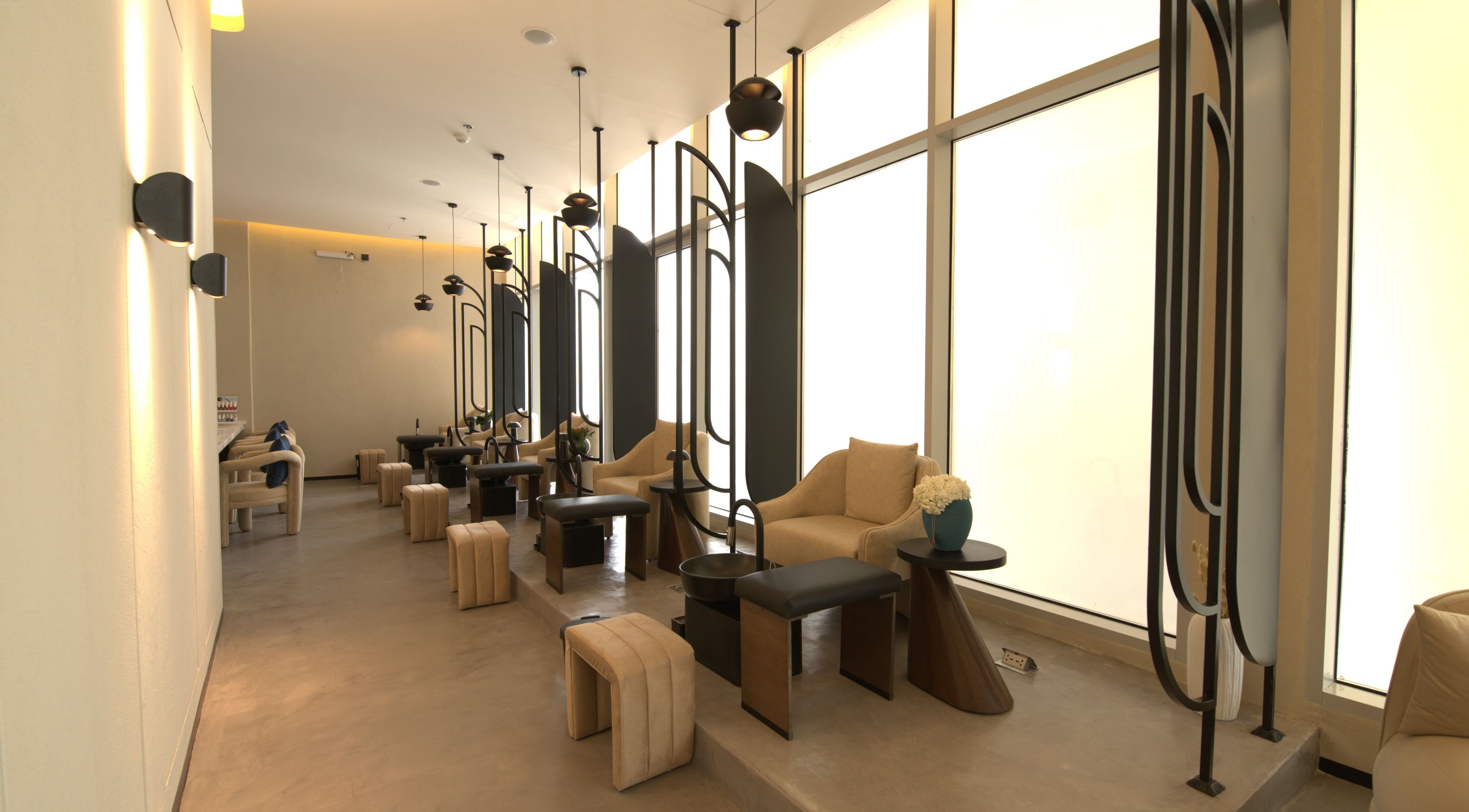 Modern seating area at Lolia Salon and Spa in Riyadh, Riyadh Province, SA with stylish decor.