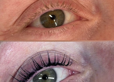 Lash lift before and after at Phoenix Beauty By Marianna Ori, Wirral, England, GB.
