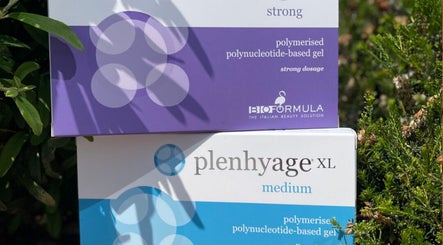 Bioformula gel packaging in nature at Discover Beauty London, Albany Park, Sidcup, Bexley, England, GB.