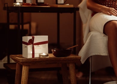 Tranquil spa scene at Nirama Healing Therapies Centre, Adeje, Canarias, ES, with treatment setup.