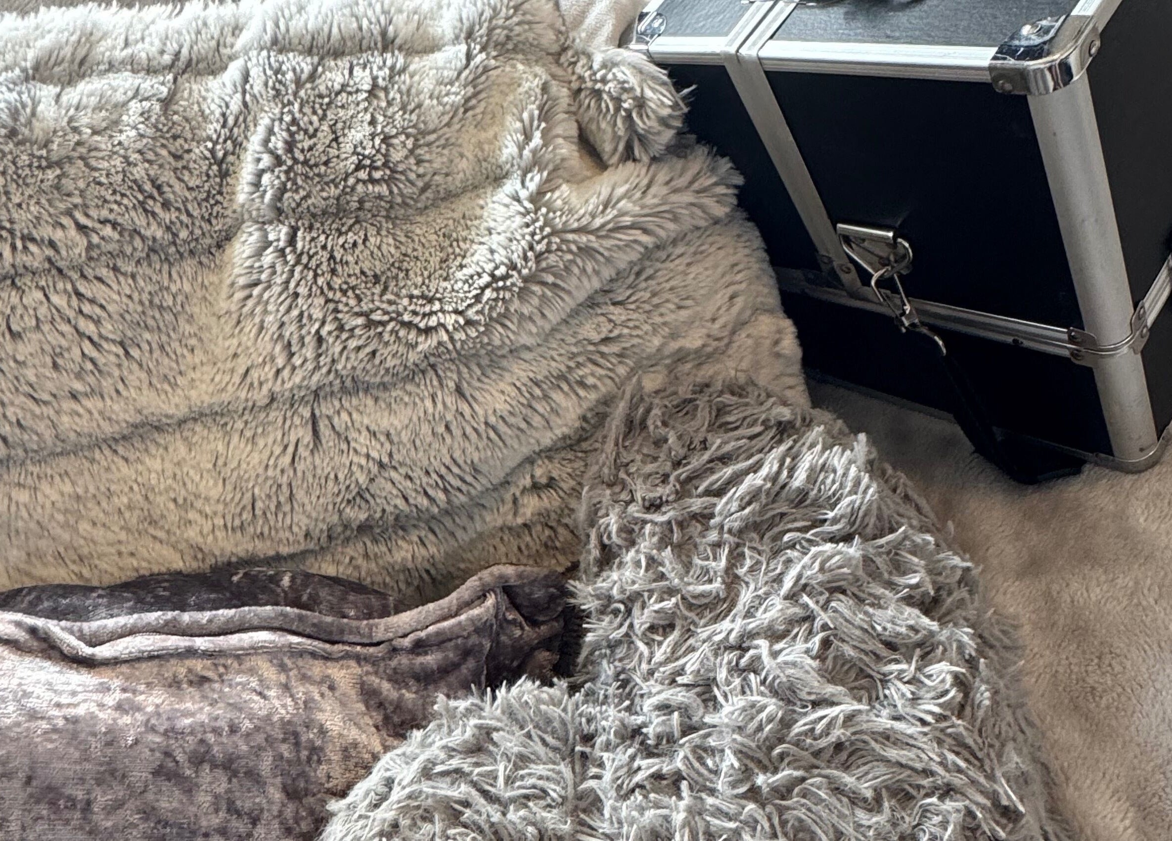 Cozy fur blankets and a case at Beauty By Jordan Jaye - Bala, Bala, Cymru, GB offering relaxation and luxury.