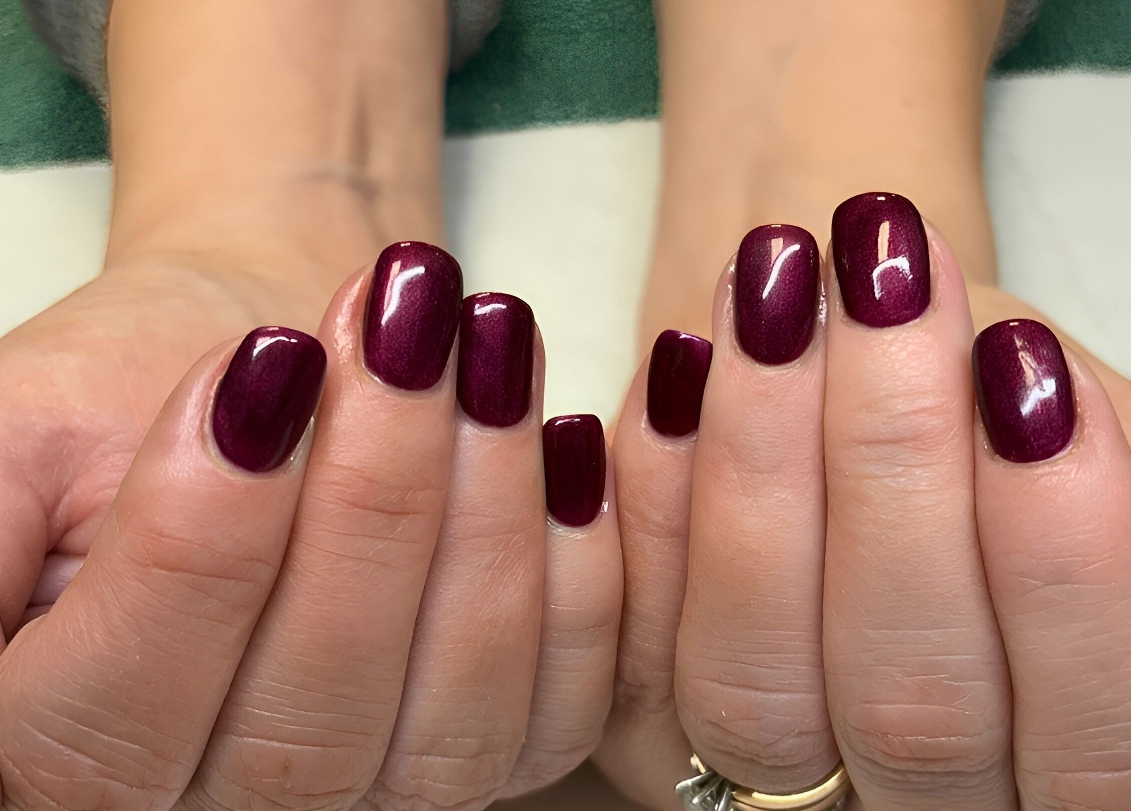 Manicured burgundy nails at Beauty Within by Rebecca, Wexford, County Wexford, IE.