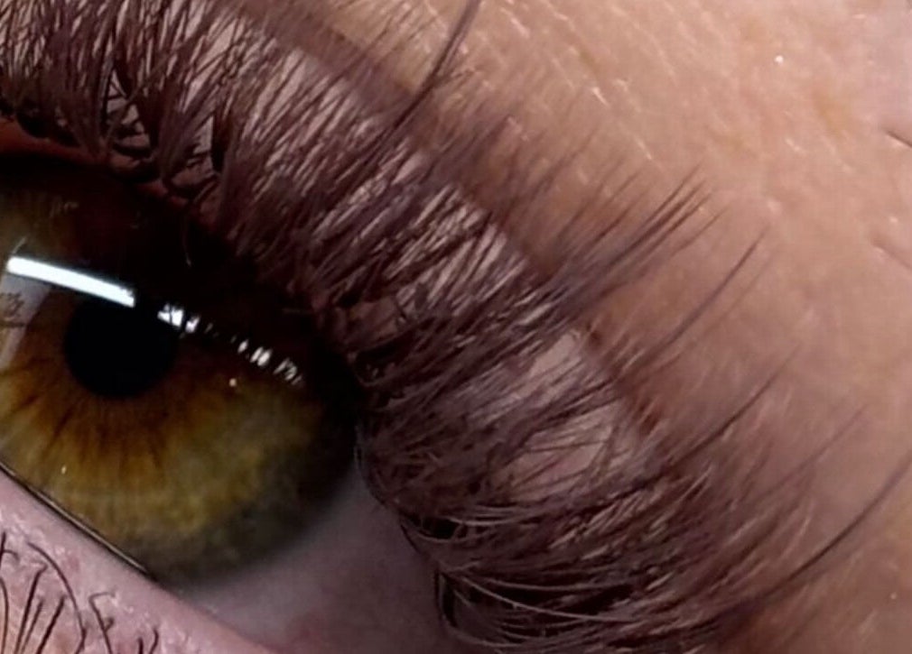 Close-up of beautiful eyelash extensions from Lash Money in Livingston, Scotland, GB.