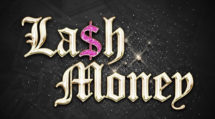 Lash Money Christmas Diary logo in shiny gold with glitter accents, Livingston, Scotland, GB.