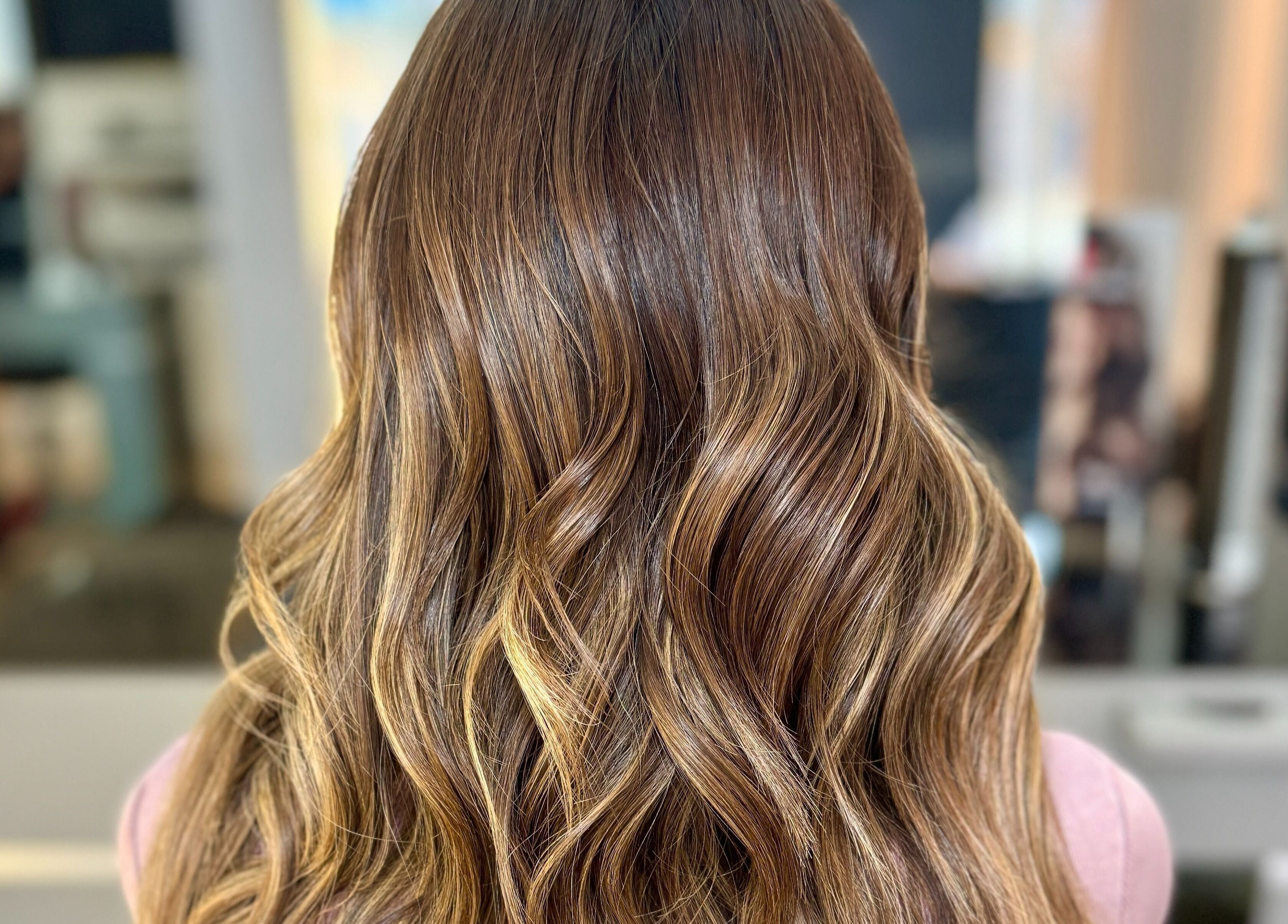 Stylish wavy hairstyle at Leo & Simon, Windsor, England, GB.