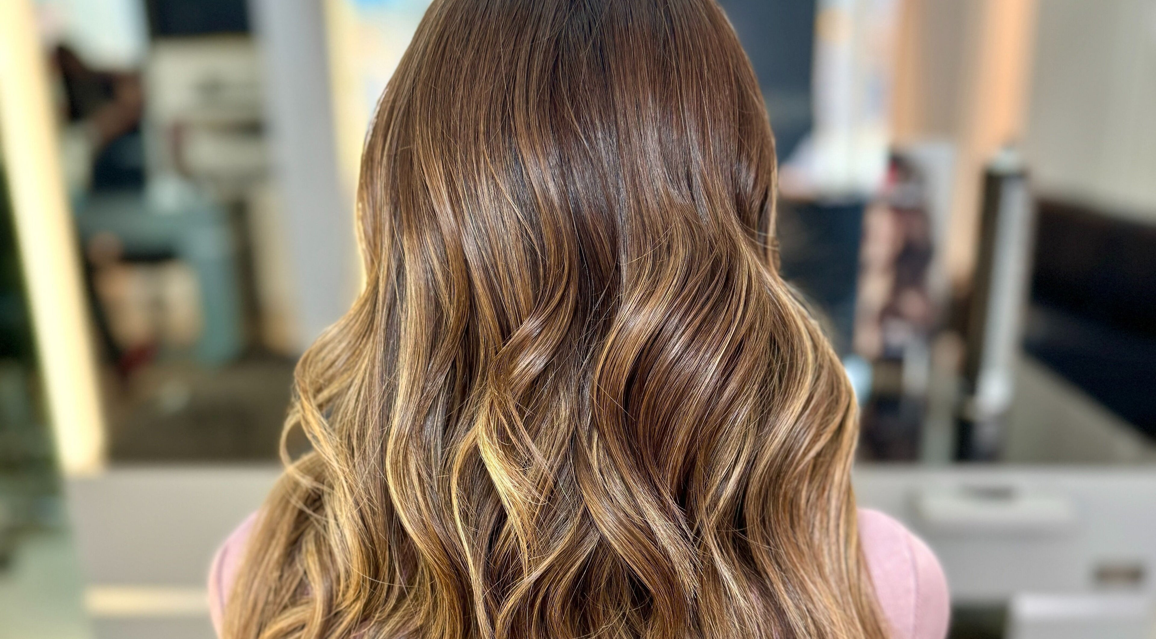 Stylish wavy hairstyle at Leo & Simon, Windsor, England, GB.