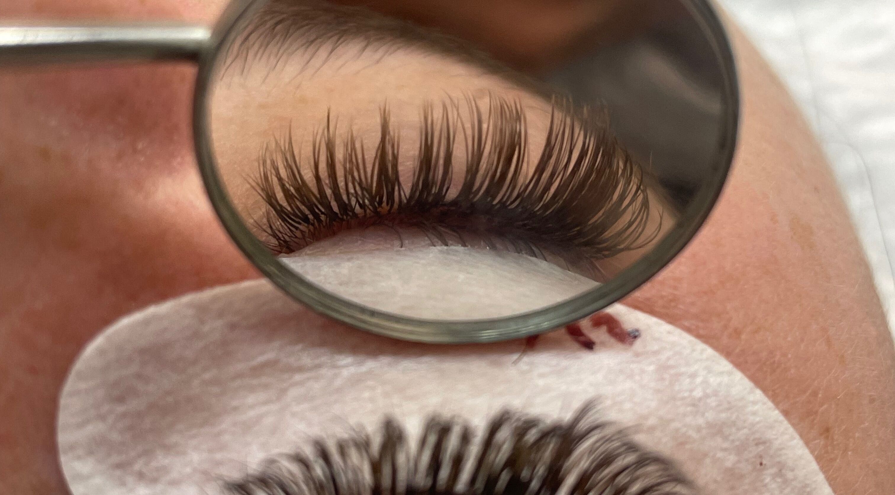 Close-up of eyelash extension at Cassandra Jade’s Collective, Alberton, Gauteng, ZA.