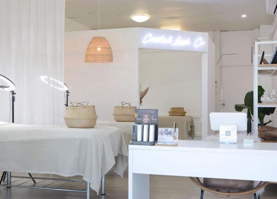 Elegant treatment room at The Lash Cove, Meridan Plains, Queensland, AU, featuring cozy aesthetics and calming decor.