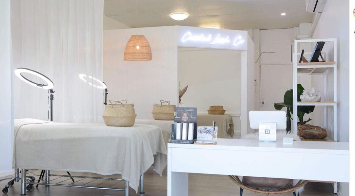 Elegant treatment room at The Lash Cove, Meridan Plains, Queensland, AU, featuring cozy aesthetics and calming decor.