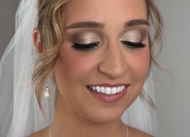 Bridal makeup by Makeup & Skin by Gabrielle in Watchung, New Jersey, US. Close-up of bride with flawless skin.