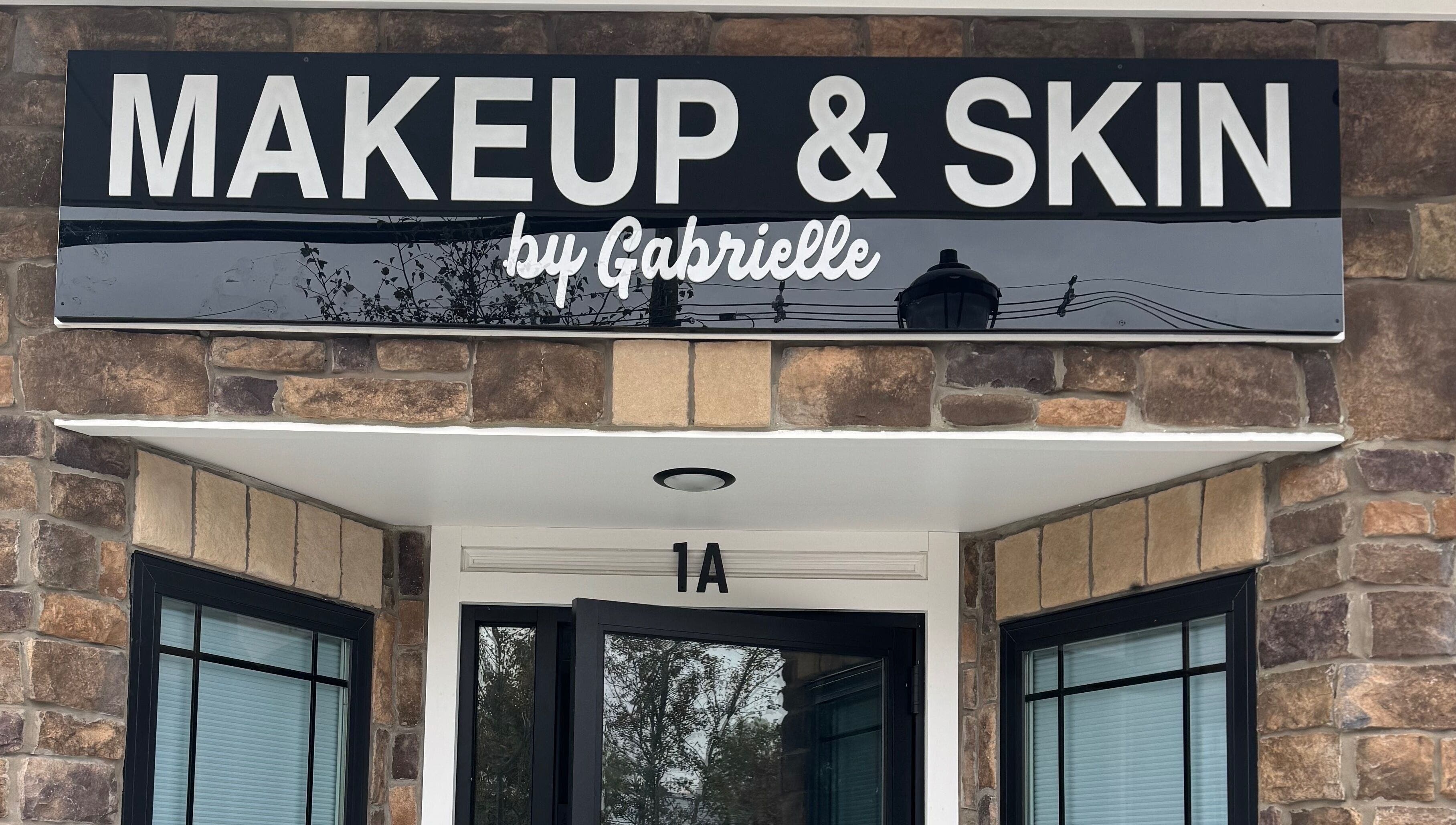 Entrance of Makeup & Skin by Gabrielle in Middlesex, New Jersey, US, showcasing the stylish storefront sign.
