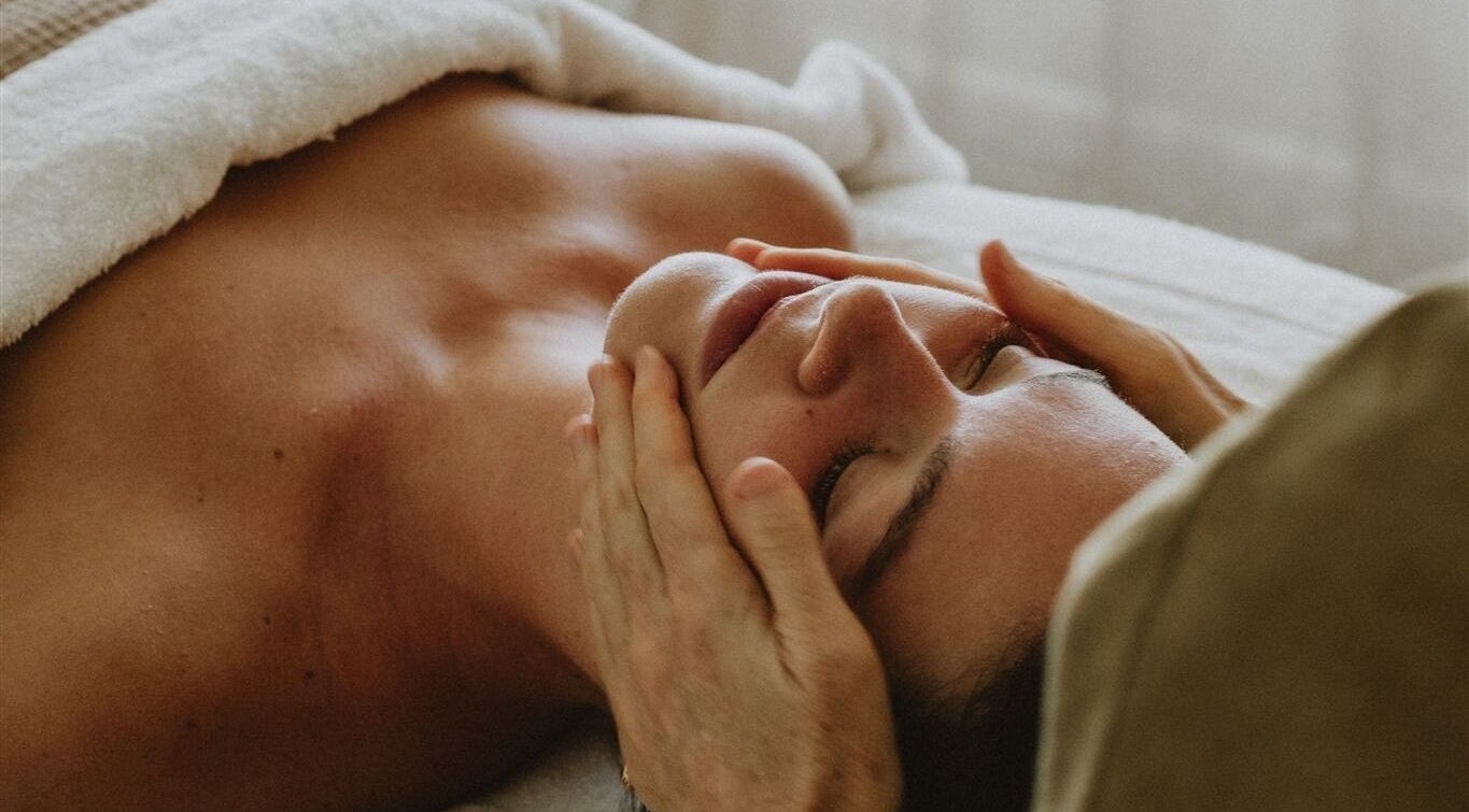 Relaxing face massage at Soulflower Studio in Sawtell, New South Wales, AU, promoting wellness and peace.