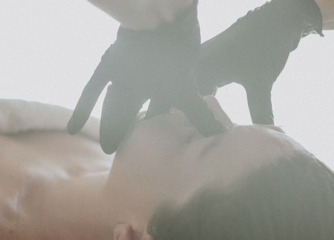 Facial treatment at Soulflower Studio in Sawtell, New South Wales, AU with focus on client relaxation.