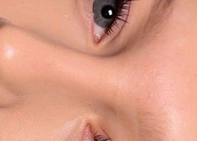 Close-up of flawless skin and eyes at Pro Studio Bournemouth in Bournemouth, England, GB.