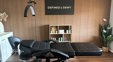 Relaxing spa room at Defined and Dewy Beauty, Melbourne, Victoria, AU featuring modern decor and a comfortable table.