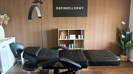 Relaxing treatment room at Defined and Dewy Beauty, Melbourne, Victoria, AU with a sleek massage bed.
