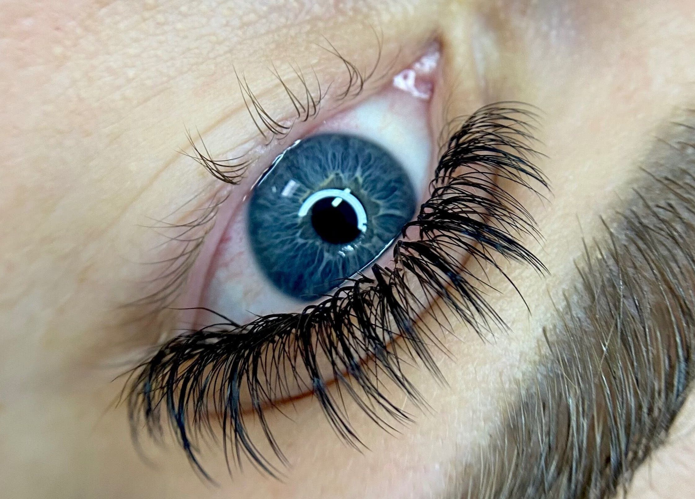Close-up of eyelash extensions at Beauty by Alex Yeomans in Whyalla Norrie, South Australia, AU.
