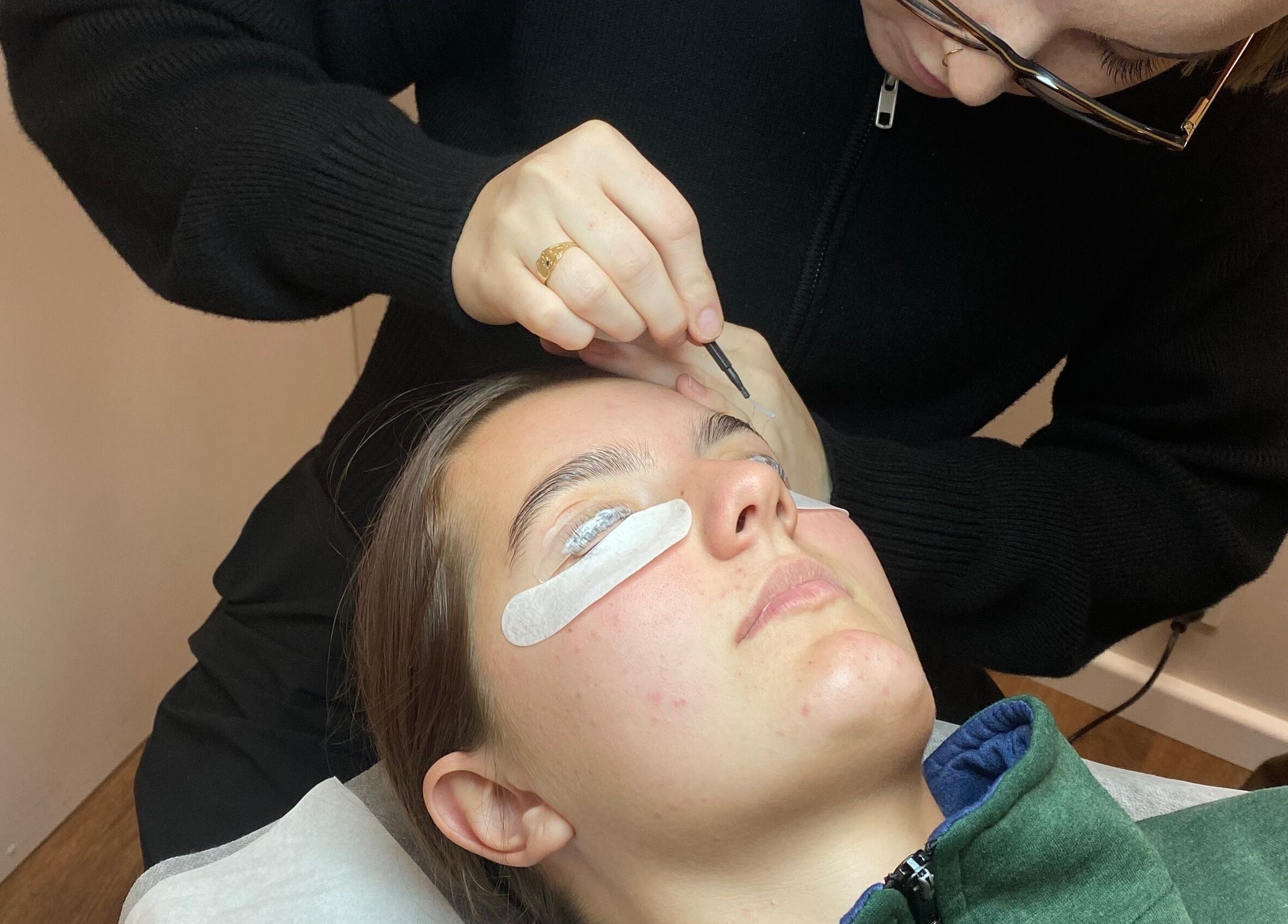 Expert brow shaping at Arch & Curl Collective, Joondalup, Western Australia, AU.