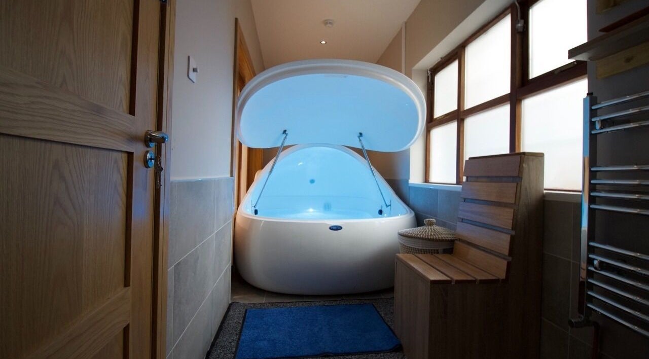 Luxurious float pod at The Naturopathic Clinic, Dublin, County Dublin, IE, offering relaxation therapy.