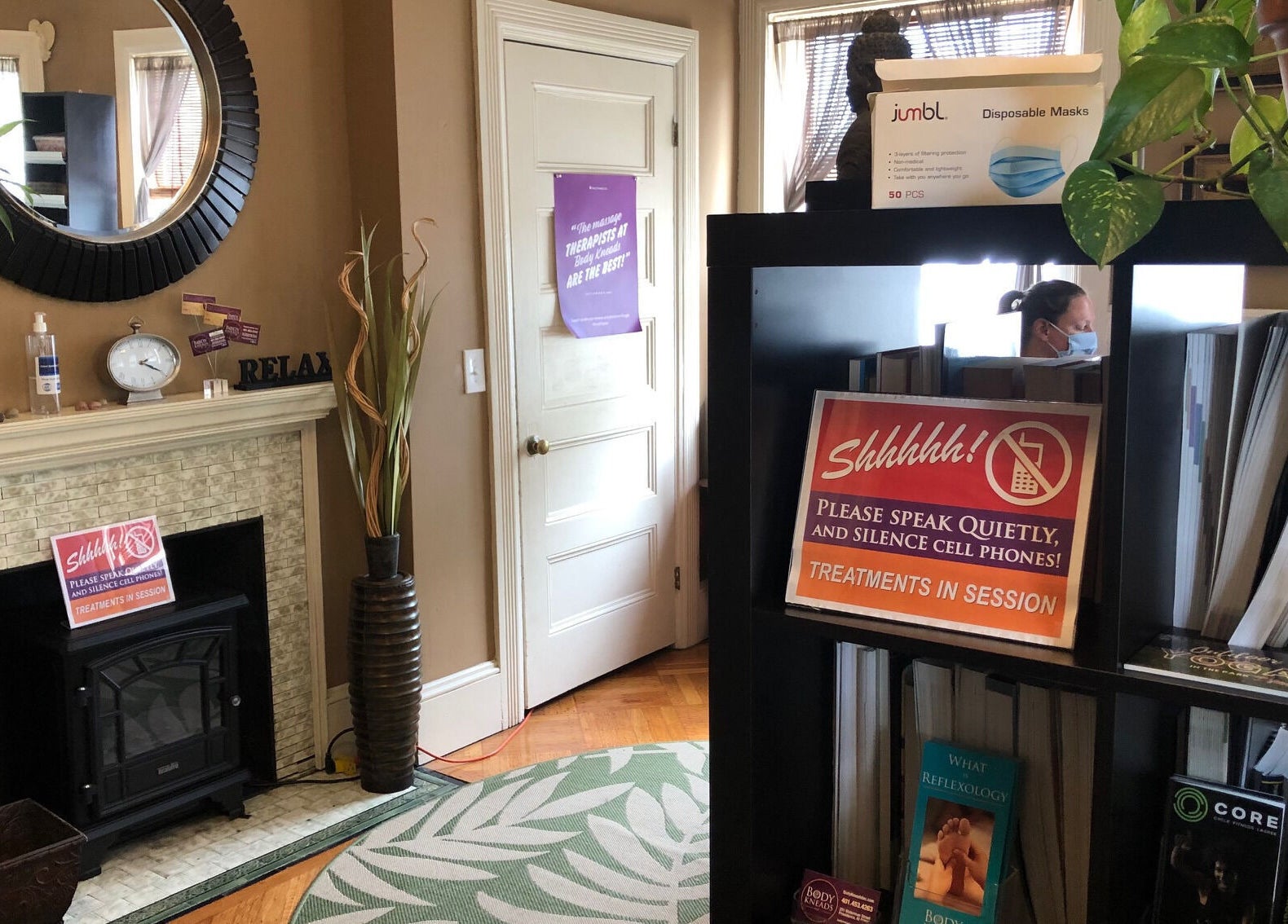 Relaxing interior at Body Kneads™, Inc. (Providence) with calming decor in Providence, Rhode Island, US.