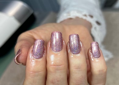 Sparkling nails at The Beauty Cabin Reigate, Reigate, England, GB. Perfect for dazzling elegance.