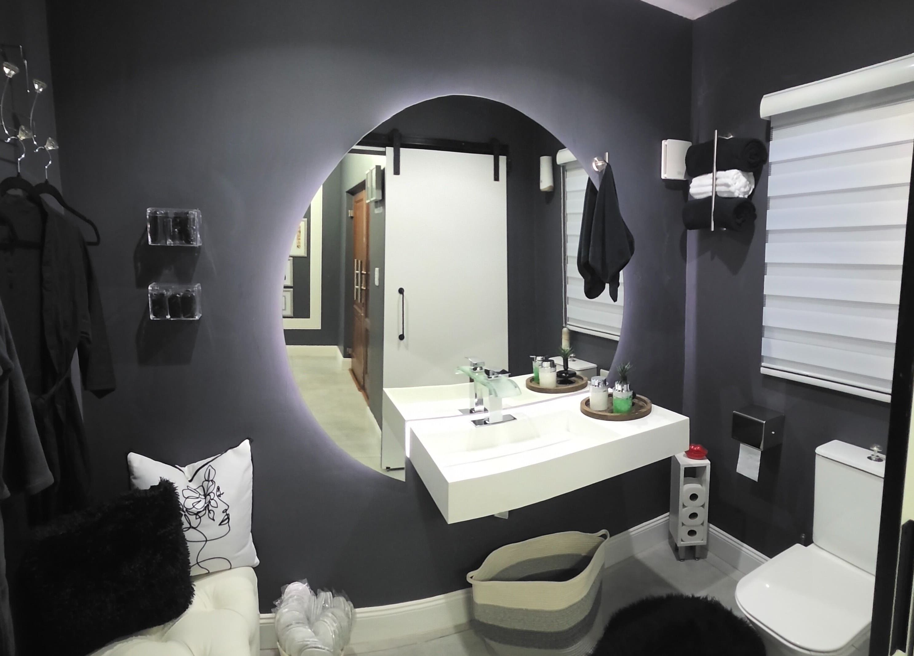 Elegant bathroom at Vivacious Permanent Beauty, Pretoria, Gauteng, ZA, featuring modern decor and calming ambiance.