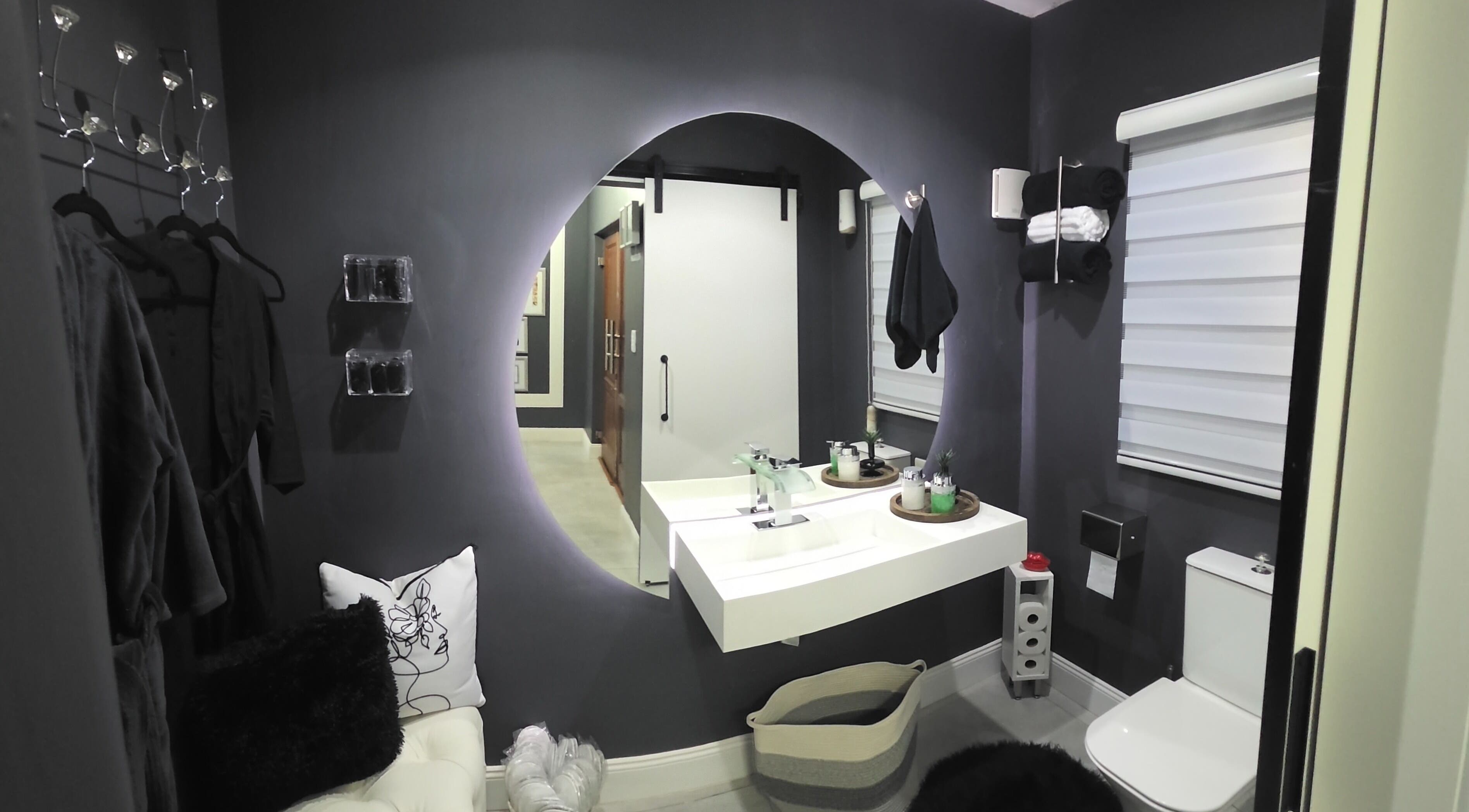 Elegant bathroom at Vivacious Permanent Beauty, Pretoria, Gauteng, ZA, featuring modern decor and calming ambiance.