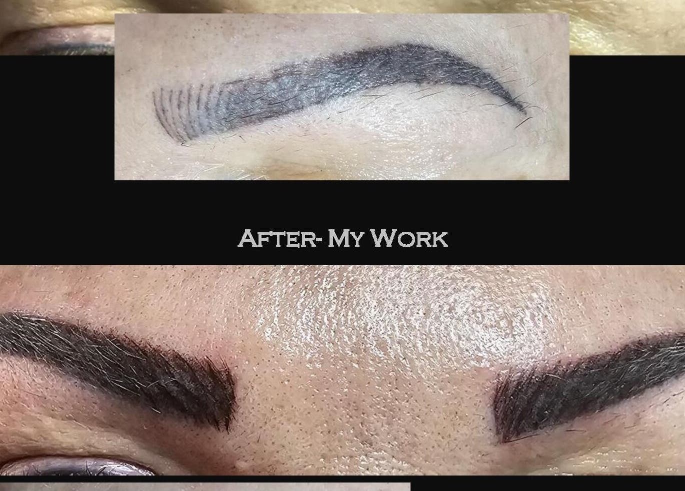 Eyebrow enhancement results by Vivacious Permanent Beauty, Pretoria, Gauteng, ZA showcasing bold, defined brows.