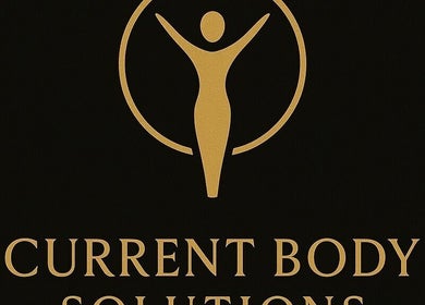 Current Body Solutions logo featuring golden figure in Houston, Texas, US.
