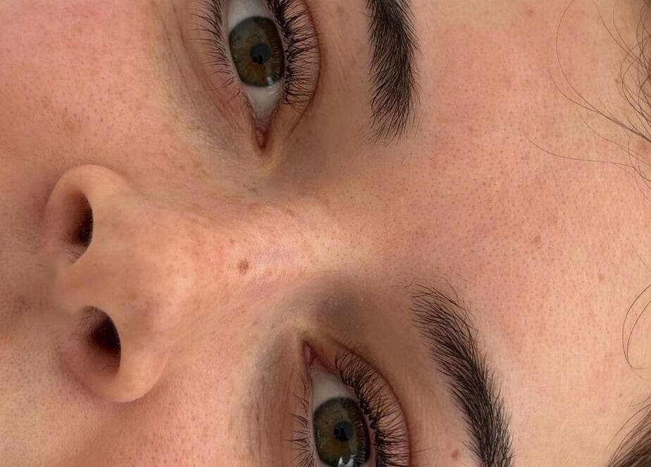 Close-up of lashes at Lashes by Hayley in Morecambe, England, GB.