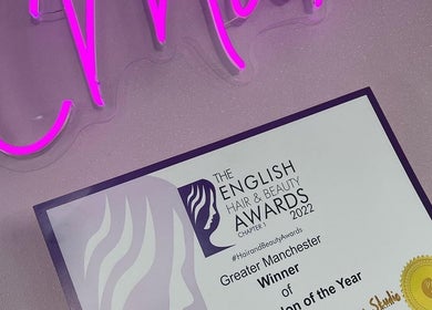 Charlotte Marie MUA & Nails awarded at English Hair & Beauty Awards in Farnworth, England, GB.