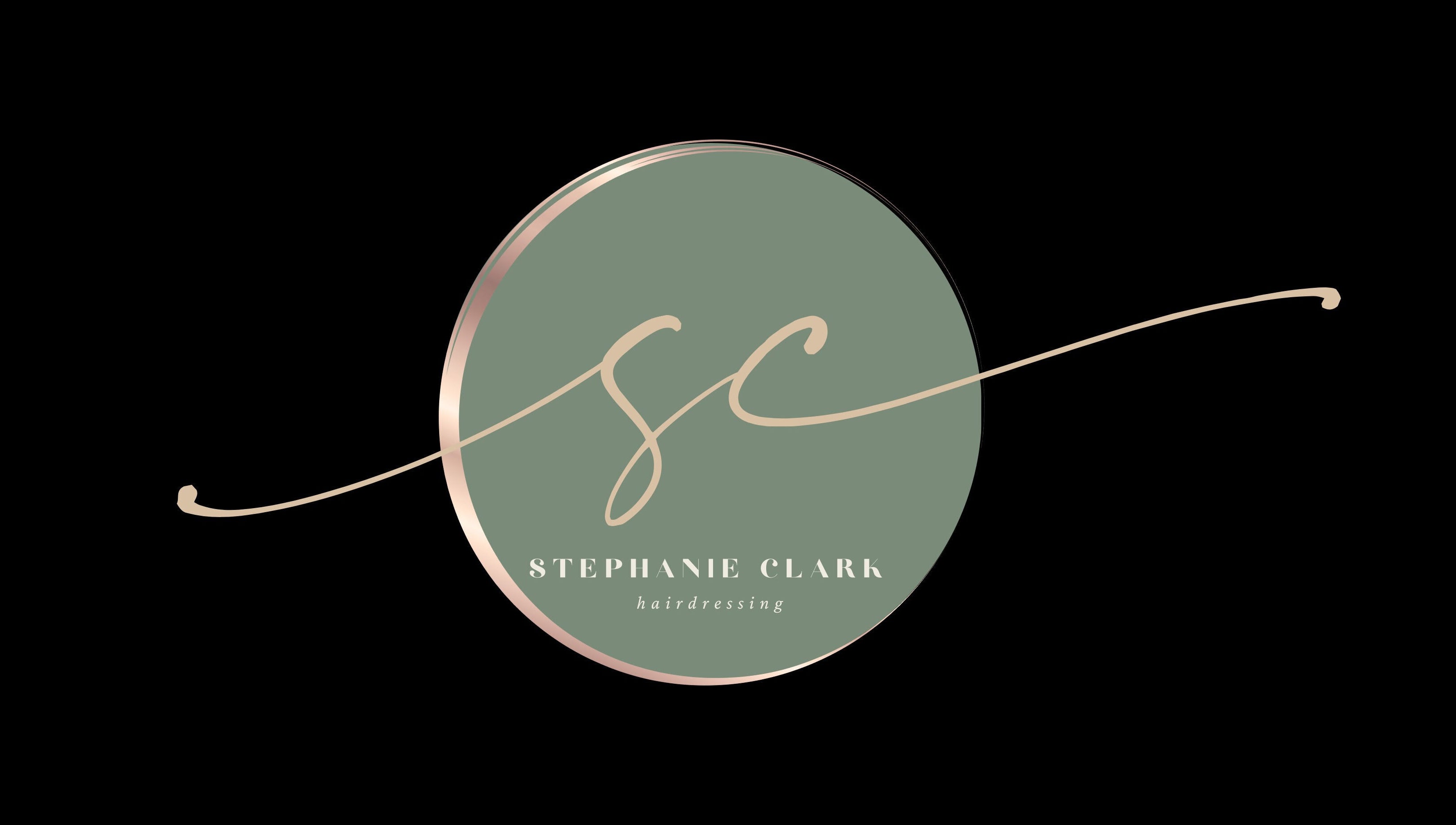 Stephanie Clark logo on a green circle with elegant script in Winkfield, GB location.