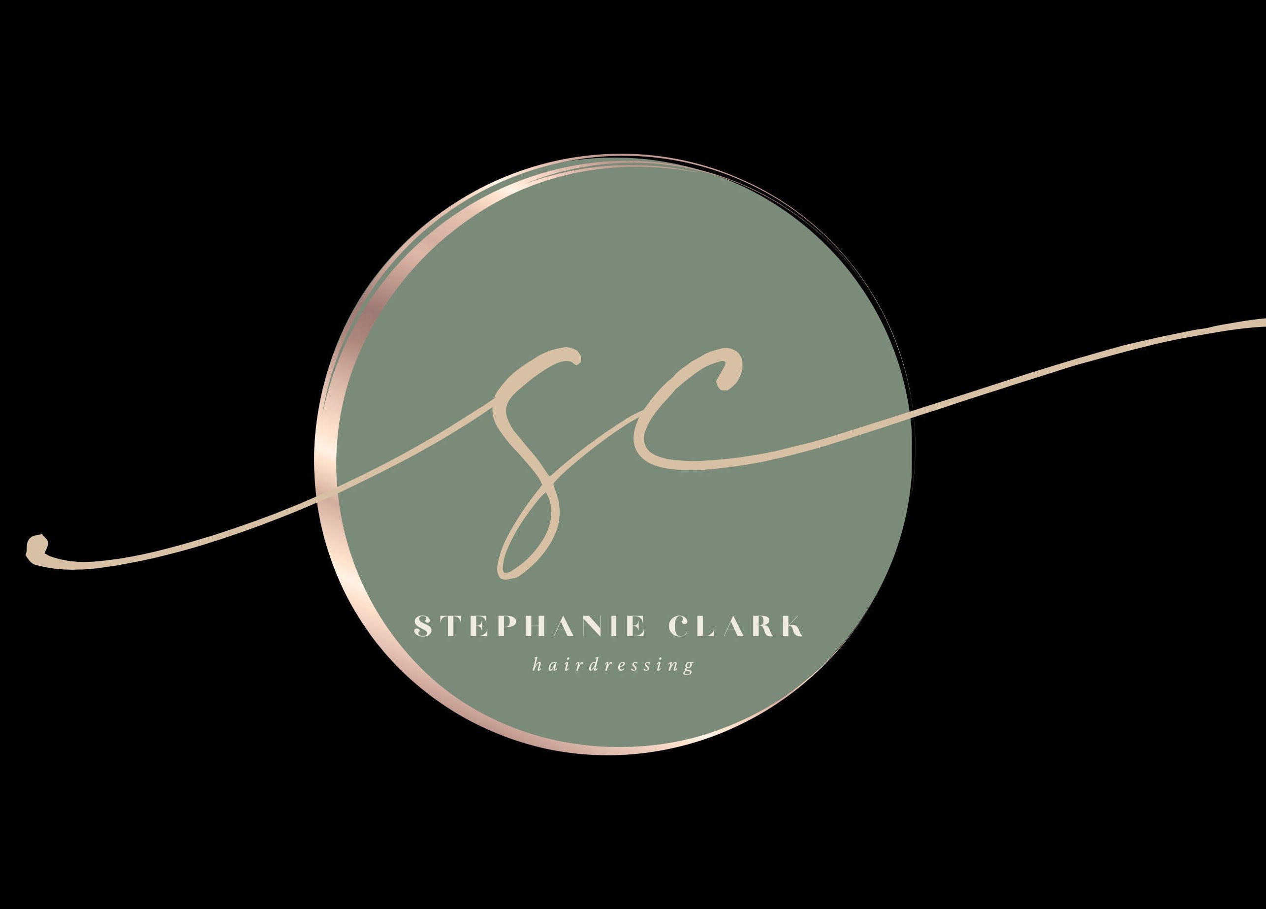 Stephanie Clark logo on a green circle with elegant script in Winkfield, GB location.