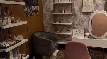 Cozy beauty lounge corner at Zen Beauty Lounge LLC, Stroudsburg, Pennsylvania, US with modern decor.