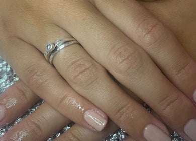 Beautiful nails with neutral polish at Princess Beauty by Sarah, Hasland, England, GB.