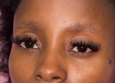Detailed view of lash extensions at Touch by Thato Fourways, Sandton, Gauteng, ZA, highlighting eye beauty.