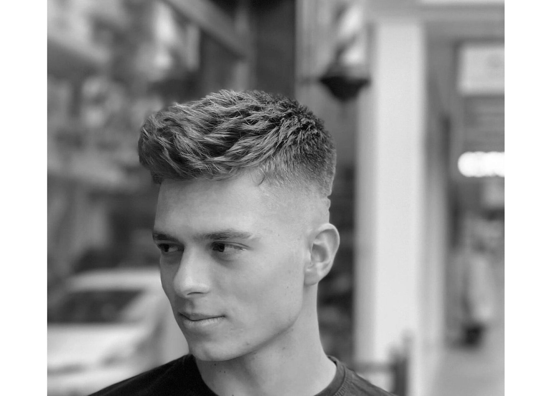 Ανδρικό κούρεμα μοντέρνο φέιντ στο Just Men Coiffure, Βέροια, GR.